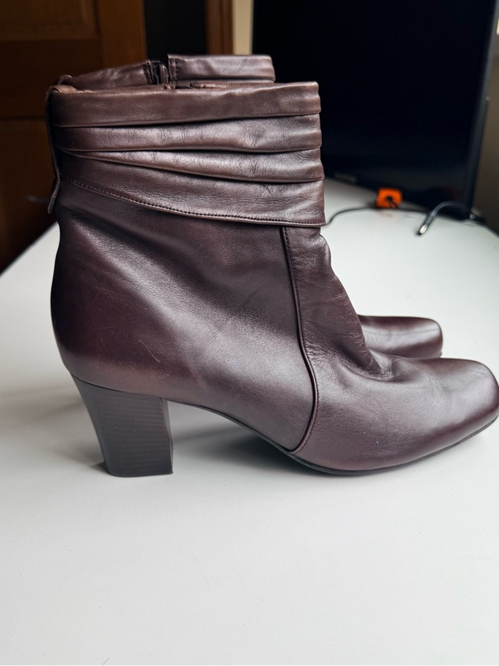 Naturalizer Women's Brown Leather Ankle Boots